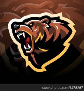 Bear head mascot logo design