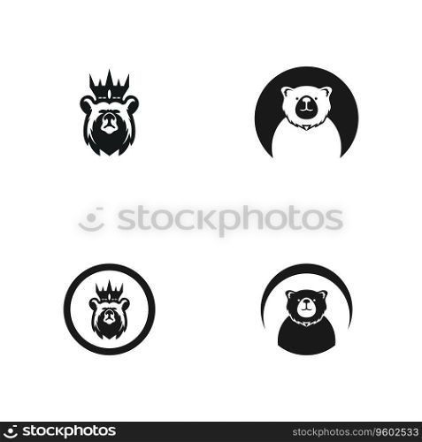 Bear Icon And Symbol Vector Template Illustration