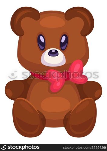 Bear icon. Cute plush animal. Stuffed toy isolated on white background. Bear icon. Cute plush animal. Stuffed toy