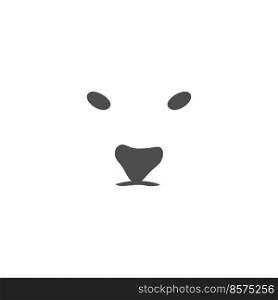 Bear icon logo design illustration template