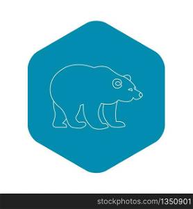 Bear icon. Outline illustration of bear vector icon for web. Bear icon, outline style