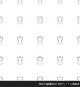 Bear icon pattern seamless white background Vector Image