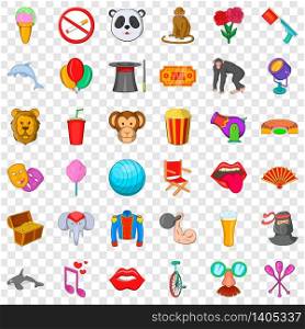 Bear icons set. Cartoon style of 36 bear vector icons for web for any design. Bear icons set, cartoon style