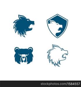 Bear ilustration logo vector template