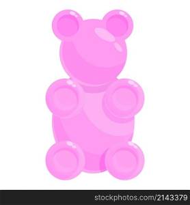 Bear jelly icon cartoon vector. Fruit dessert. Gelatin baby. Bear jelly icon cartoon vector. Fruit dessert