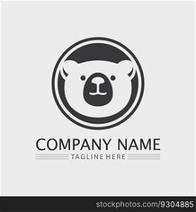bear logo and animal vector design graphic illustration