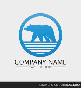 bear logo and animal vector design graphic illustration