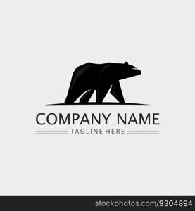 bear logo and animal vector design graphic illustration