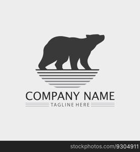 bear logo and animal vector design graphic illustration