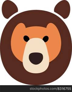 Bear logo in brown orange over white