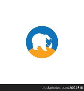 Bear logo vector illustration design template.