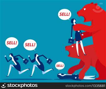 Bear market presents downtrend stock market