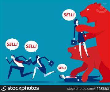 Bear market presents downtrend stock market