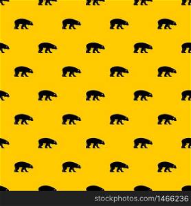 Bear pattern seamless vector repeat geometric yellow for any design. Bear pattern vector