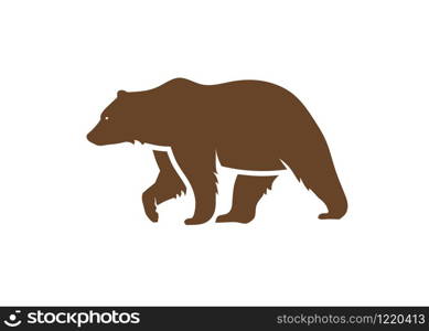 bear silhouette logo vector animals illustration,Bear icon modern symbol for graphic and web design