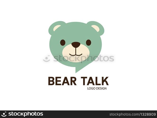bear talk icon design