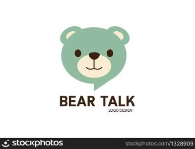 bear talk icon design