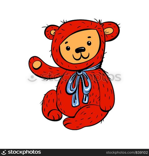 Bear toy icon. Cartoon of bear toy vector icon for web design isolated on white background. Bear toy icon, cartoon style