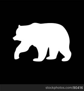 Bear white color icon .. Bear it is white color icon .