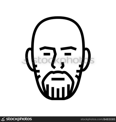 beard fade beard line icon vector. beard fade beard sign. isolated contour symbol black illustration. beard fade beard line icon vector illustration