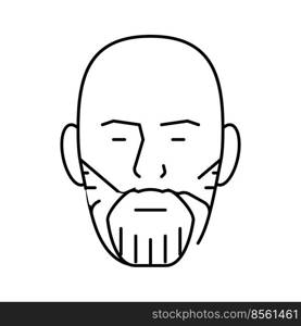 beard fade beard line icon vector. beard fade beard sign. isolated contour symbol black illustration. beard fade beard line icon vector illustration