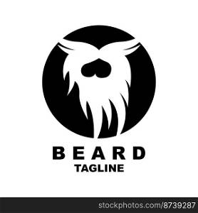 Beard Logo Design, Male Look Hair Vector, Men&rsquo;s Barbershop Style Design