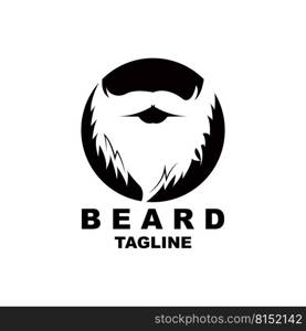 Beard Logo Design, Male Look Hair Vector, Men’s Barbershop Style Design