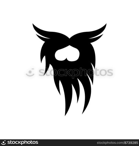 Beard Logo Design, Male Look Hair Vector, Men’s Barbershop Style Design