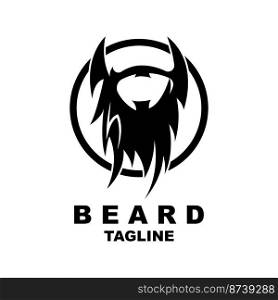 Beard Logo Design, Male Look Hair Vector, Men’s Barbershop Style Design