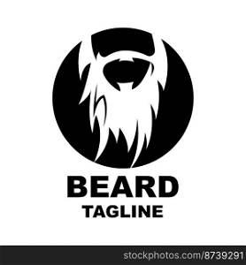 Beard Logo Design, Male Look Hair Vector, Men’s Barbershop Style Design