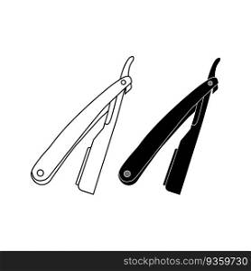 beard mustache penknife icon vector illustration simple design