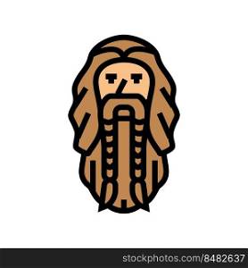 beard viking color icon vector. beard viking sign. isolated symbol illustration. beard viking color icon vector illustration