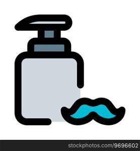 Beard wash and lotion for mustache in a pump style bottle