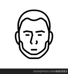 beard without mustache beard line icon vector. beard without mustache beard sign. isolated contour symbol black illustration. beard without mustache beard line icon vector illustration