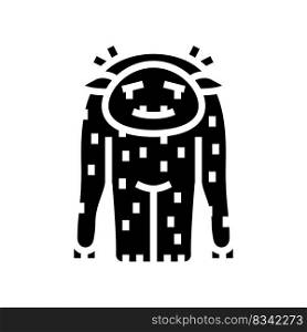 beast monster alien glyph icon vector. beast monster alien sign. isolated symbol illustration. beast monster alien glyph icon vector illustration