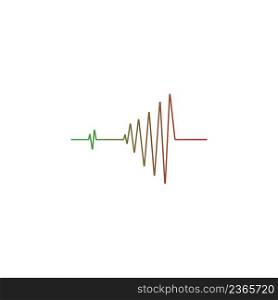 Beat pulse icon flat design vector illustration