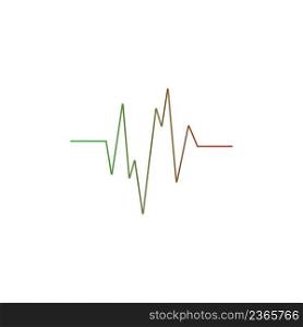Beat pulse icon flat design vector illustration
