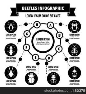 Beatles infographic banner concept. Simple illustration of beatles infographic vector poster concept for web. Beatles infographic concept, simple style