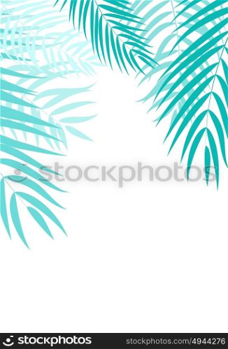 Beautifil Palm Tree Leaf Silhouette Background Vector Illustration EPS10. Beautifil Palm Tree Leaf Silhouette Background Vector Illustrat