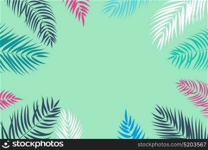 Beautifil Palm Tree Leaf Silhouette Background Vector Illustration EPS10. Beautifil Palm Tree Leaf Silhouette Background Vector Illustration