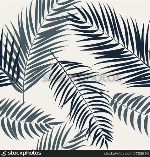Beautifil Palm Tree Leaf Silhouette Seamless Pattern Background Vector Illustration EPS10. Beautifil Palm Tree Leaf Silhouette Seamless Pattern Background