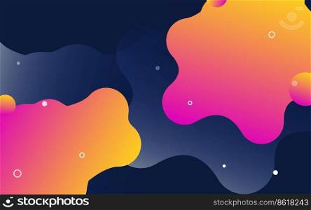 Beautiful abstract background with gradient rainbow blob. fluid. liquid. like lava l&with white frame. Vector illustration for banner. design. flyer. poster. card. web. advertising Vector Illustration