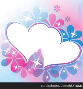 Beautiful Abstract Background with Heart Silhouette. Vector illustration