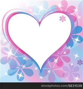Beautiful Abstract Background with Heart Silhouette. Vector illustration