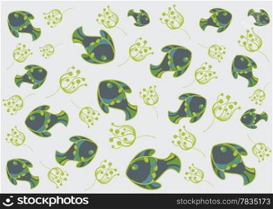 Beautiful abstract floral background in soft green and grey- Great for textures and backgrounds for your projects!
