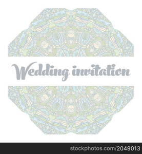 Beautiful abstract wedding invitation Vector illustration