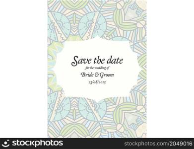 Beautiful abstract wedding invitation Vector illustration