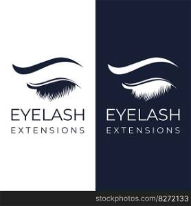 Beautiful and luxurious and modern women&rsquo;s eyelashes and eyebrows logo. Logo for business, beauty salon, makeup, eyelash shop.