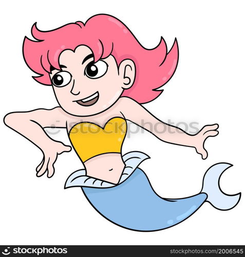 beautiful and sexy mermaid red hair half fish