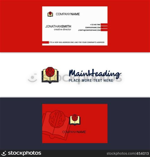 Beautiful Artificial intelligence Logo and business card. vertical Design Vector